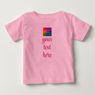 Camiseta Envie Sua Foto Adicionar Texto Modelo Moderno Rosa