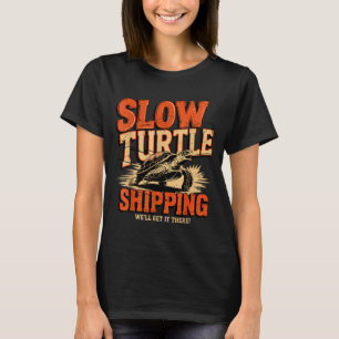 Camiseta Envio de Tartaruga Lenta Vintage - Serviço de Entr