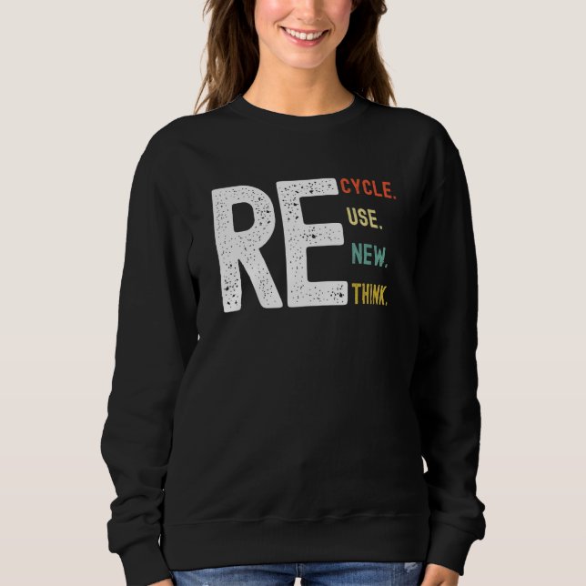 Camiseta Environmental Gifts Women Men Recycle Reuse Renew  (Frente)