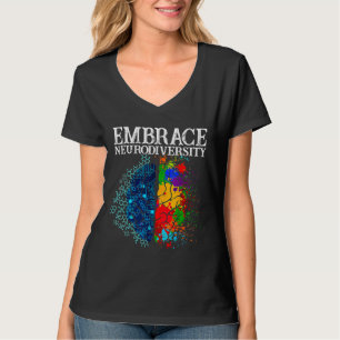 Camiseta Envolva Engraçado Neurodiversidade Cérebro Adhd Au