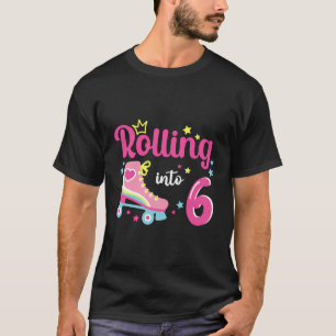 Camiseta Envolvendo 6 Anos Eu Vou Virar 6 Roller Skate Bi