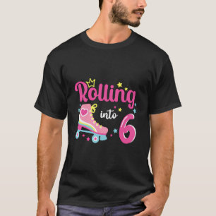 Camiseta Envolvendo 6 Anos Eu Vou Virar 6 Roller Skate Bi