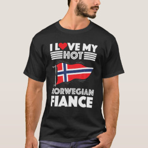 Camiseta Envolvido-Me À Homem-Mulher Da Noruega Que Amo A M