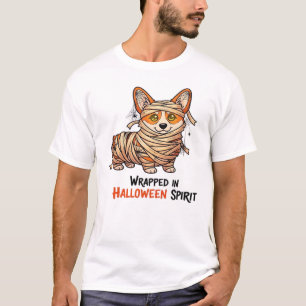 Camiseta Envolvido no Espírito de Halloween � Corgi Mumific
