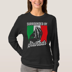 Camiseta Envolvido Por Stunads Sarcascates Mulheres Italian