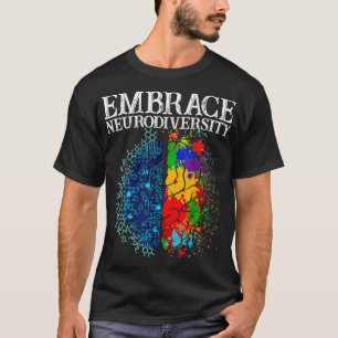 Camiseta Envolvimento Engraçado Neurodiversidade Cérebro 