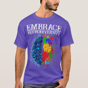 Camiseta Envolvimento Engraçado Neurodiversidade Cérebro AD