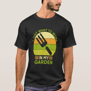 Camiseta Enxada de Jardim de Jardinagem Vintage Ferramenta