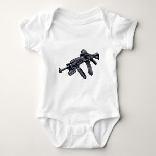Camiseta EOTech observou a espingarda de assalto tática de