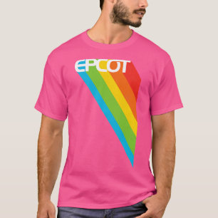 Camiseta EPCOT estilo vintage retro arco-íris arte de Kelly