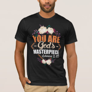 Camiseta Éphesianos da obra prima de Deus 2:10 Bíblia Verso