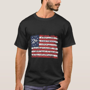 Camiseta Epic American Militia Gun Rights 2A Emenda ao segu
