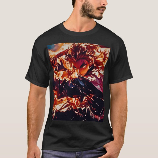 Camiseta "Epic Anime Art: Signature Impressão Tee" (Frente)