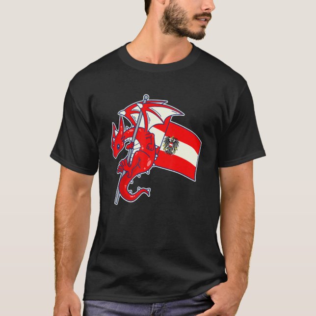Camiseta Epic Austrian Dragon  Proud Austria Flag (Frente)