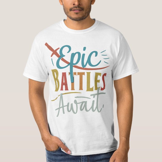 Camiseta Epic Battles Await (Frente)