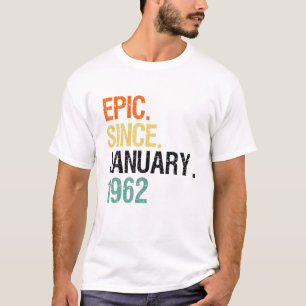 Camiseta Epic Da Vintage Com 60 Anos Desde Janeiro De 1962