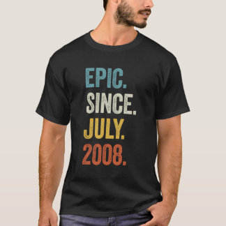 Camiseta Epic De 15 Anos Desde O Aniversário De 15 De Julho