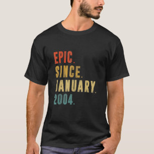 Camiseta Epic de 18 anos desde Janeiro de 2004 18º aniversá