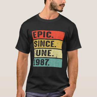 Camiseta Epic De 35 Anos Desde Junho De 1987 35º Aniversári
