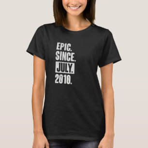 Camiseta Epic De Aniversário De 12 De 12 Anos Desde Julho D