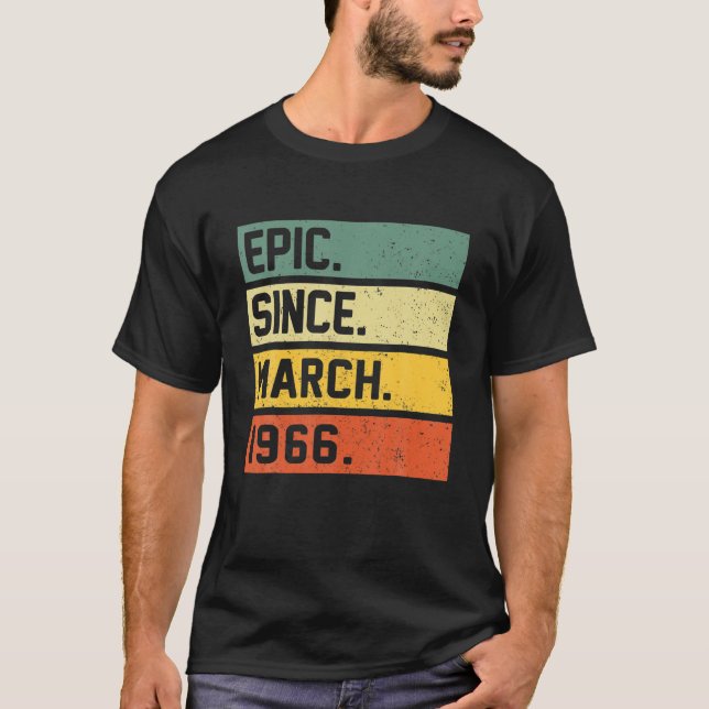 Camiseta Epic De Presente De 56 Anos Desde Março (Frente)