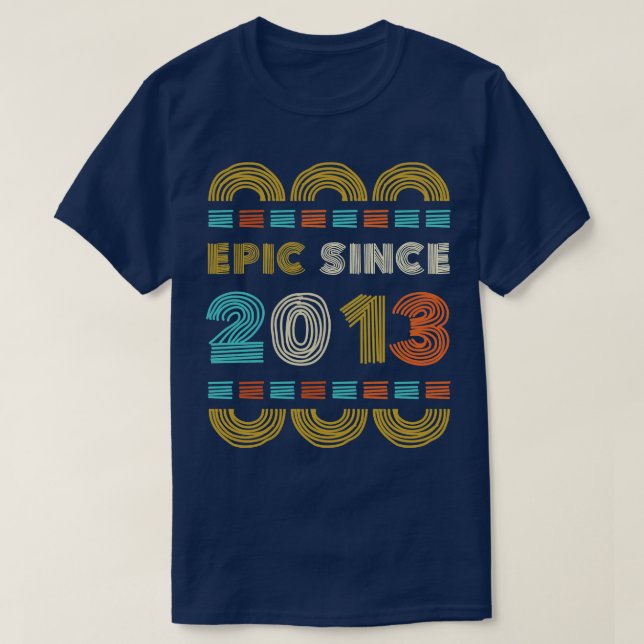 Camiseta Epic Desde 2013 Aniversário Da Família BayGift (Frente do Design)