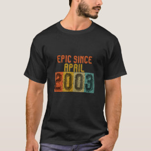Camiseta Epic Desde abril de 2003 19º aniversário S Vintage