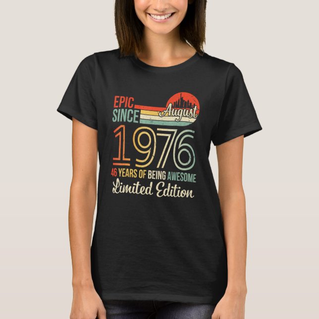 Camiseta Epic Desde Agosto De 1976, 46 Anos De Esforço L (Frente)