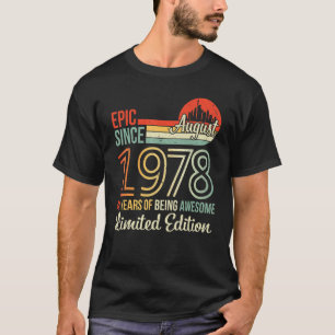 Camiseta Epic Desde Agosto De 1978 44 Anos De Esforço L