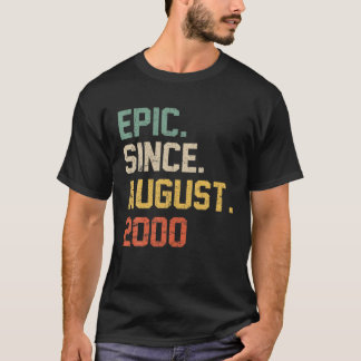 Camiseta Epic Desde Agosto De 2000 19 Anos 19 Anos Aniversá