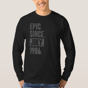 Camiseta Epic Desde julho de 1986 36 anos 36 anos