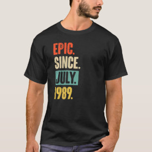 Camiseta Epic Desde Julho De 1989, 33 Anos, 33 Anos, Ig De 