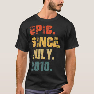 Camiseta Epic Desde Julho De 2010, Aniversário De 12 12 Ano