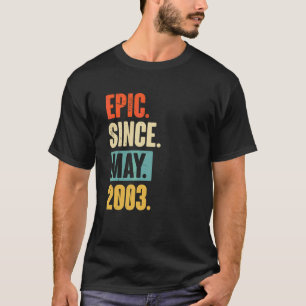 Camiseta Epic Desde maio de 2003 19 anos 19 anos 19 anos