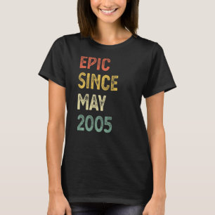 Camiseta Epic Desde Maio De 2005, 17 Anos, 17 Anos, Anivers