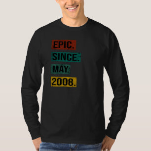 Camiseta Epic Desde Maio De 2008 Vintage 14 Anos Aniversári