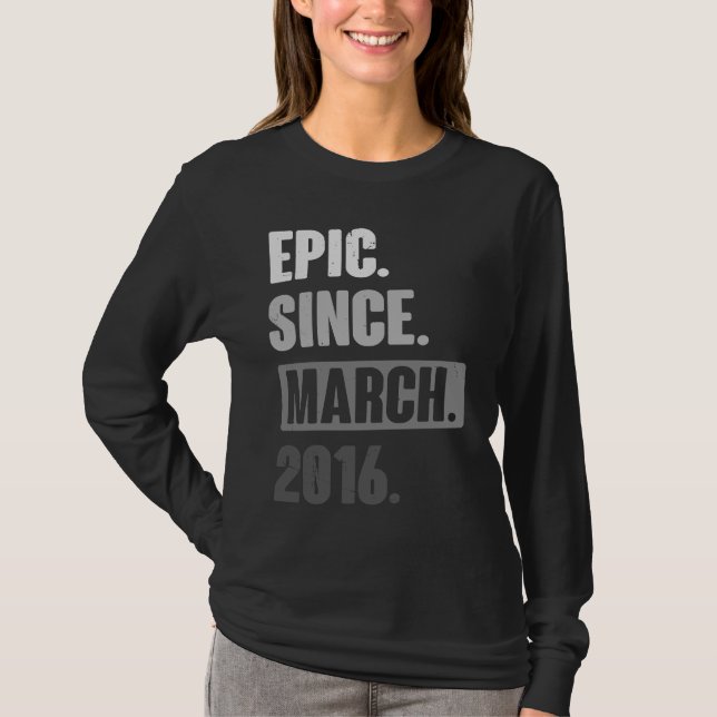 Camiseta Epic Desde Março De 2016, 7 de Aniversário (Frente)
