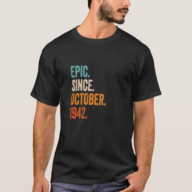 Camiseta Epic Desde Outubro De 1942 - Aniversário De 80 (Frente)
