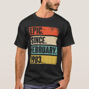 Camiseta Epic Do Presente De 39 Anos Desde Fevereiro De 198