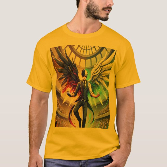 Camiseta Epic Duel: Devil Angel Esports Showdown" (Frente)