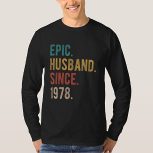 Camiseta Epic Husband Desde 1978, Aniversário de Casamento
