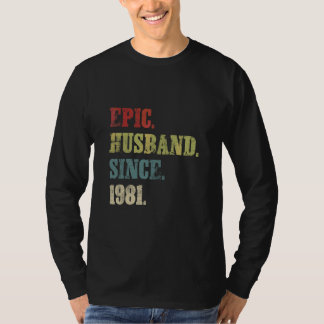 Camiseta Epic Husband Desde 1981 41ruas Casando Aniversário