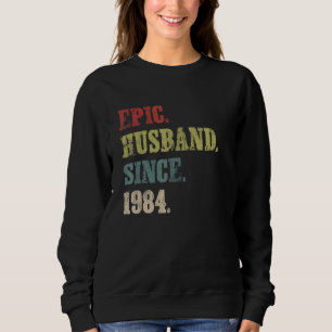 Camiseta Epic Husband desde 1984 38º aniversário de casamen