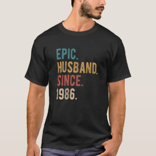 Camiseta Epic Husband desde 1986 36.º Aniversário F