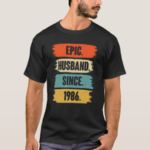 Camiseta Epic Husband desde 1986 Vintage 36th Wedding Anive