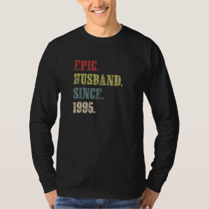 Camiseta Epic Husband Desde 1995 27.º Aniversário de Casame