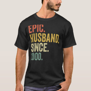 Camiseta Epic Husband Desde 2000 23 Anos 23ª Casamento Anni