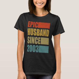 Camiseta Epic Husband Desde 2003 Vintage 18th Wedding Anniv