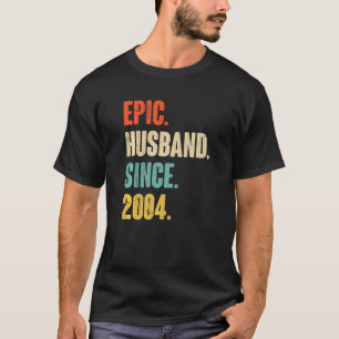 Camiseta Epic Husband Desde 2004 18 Aniversário De Casament