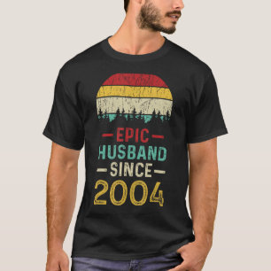 Camiseta Epic Husband Desde 2004 Casal 19º Ano Casamento A